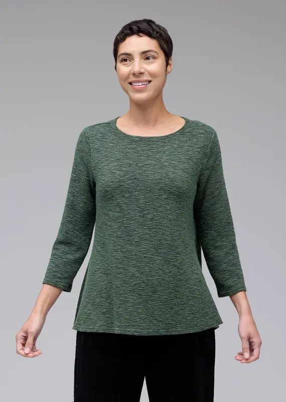 Cut Loose 3/4 Sleeve Aline Boatneck Top