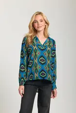 APNY Half-Plaket Pullover Blouse