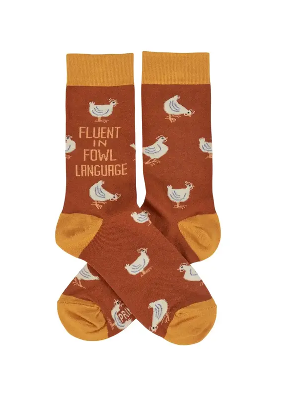 Primitives by Kathy Fowl Language LOL Crew Socks