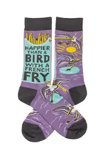 Primitives by Kathy Happier Than A Bird with A French Fry LOL Crew Socks