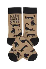 Primitives by Kathy Less People More Cats LOL Crew Socks