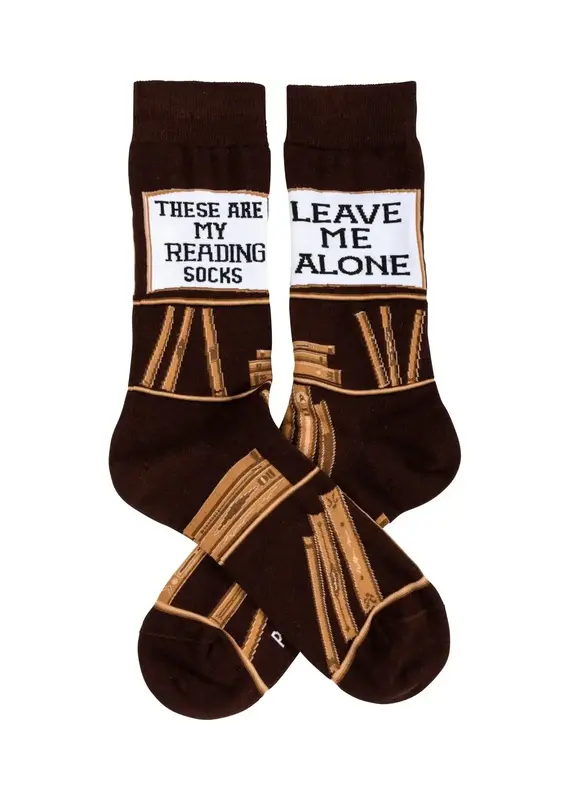 Primitives by Kathy These Are My Reading Socks LOL Crew Socks