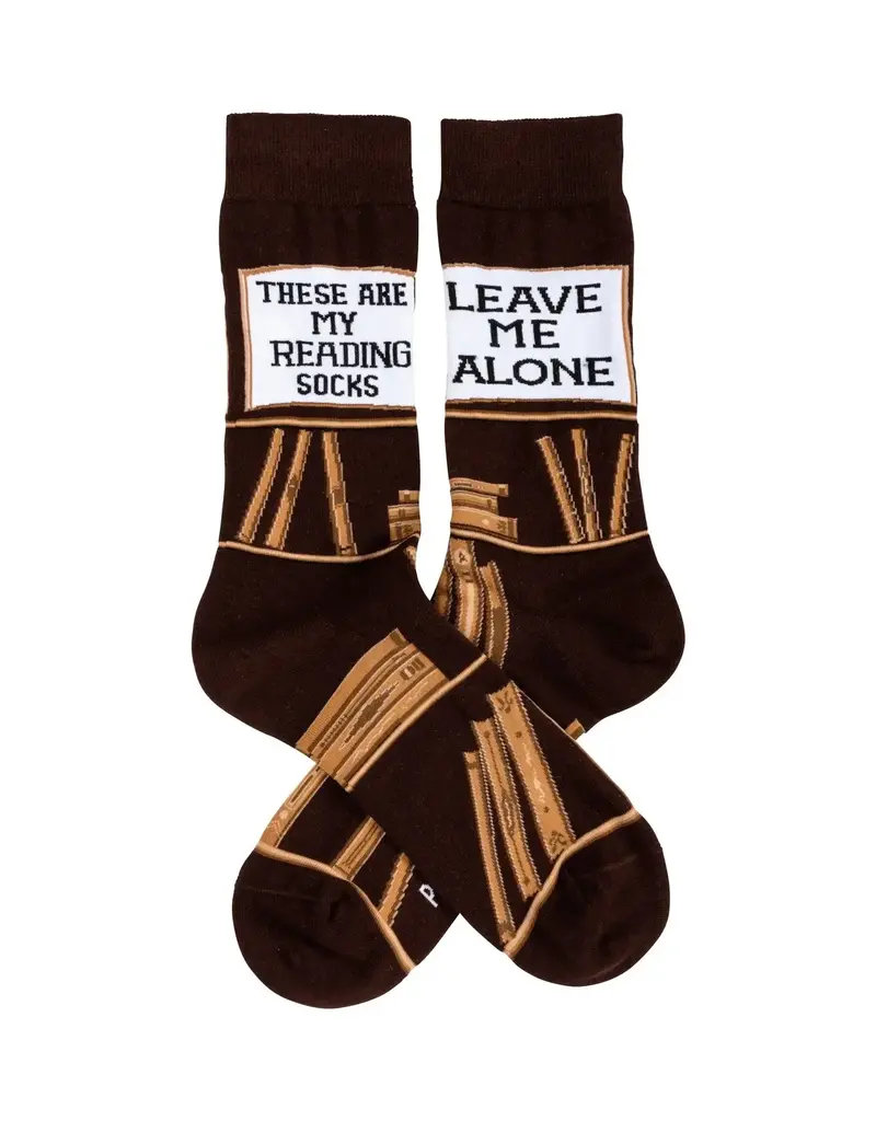 Primitives by Kathy These Are My Reading Socks LOL Crew Socks