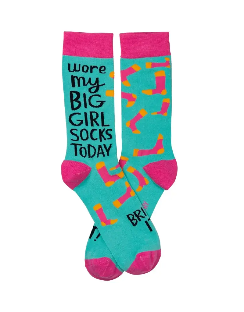 Primitives by Kathy Wore My Big Girl Socks Today LOL Crew Socks