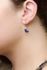 Anne Vaughan Blue Moon Lapis Moon Simple Earrings