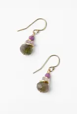 Anne Vaughan Hydrangea Stacked Sim Earrings