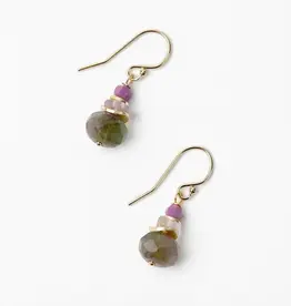 Anne Vaughan Hydrangea Stacked Sim Earrings