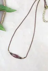 Anne Vaughan Mauve Lepidolite Simple Necklace