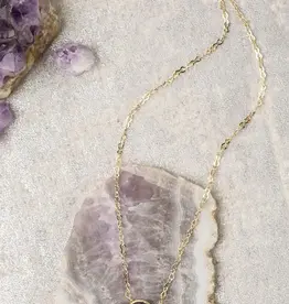 Anne Vaughan Midnight Amethyst Bezel Simple Necklace