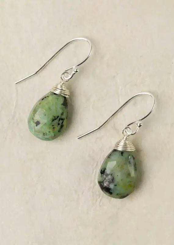 Anne Vaughan Mystic African Turquoise Simple Earrings