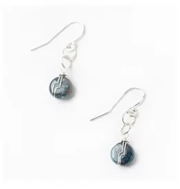 Anne Vaughan Ripple Kyanite Silver Simple Earrings