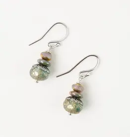 Anne Vaughan Water Lily Czech Glass Simple Earrings