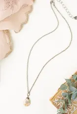 Anne Vaughan Windsor Castle Abalone Teardrop Briolette Simple Necklace