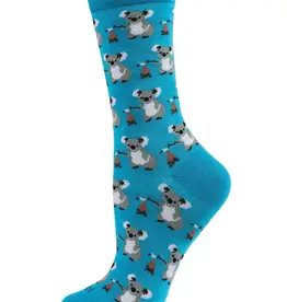 Infinity Classics Camping Koalas Bamboo Blend Crew Socks