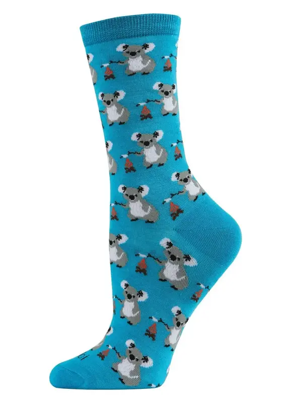 Infinity Classics Camping Koalas Bamboo Blend Crew Socks