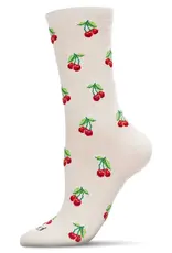 Infinity Classics Cherries Bamboo Blend Crew Socks