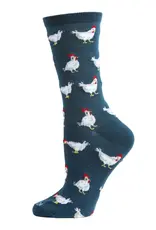 Infinity Classics Chickens Bamboo Blend Crew Socks