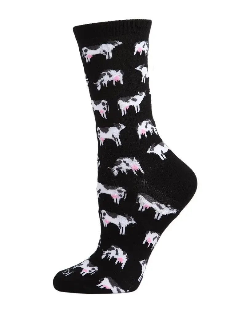 Infinity Classics Cows Bamboo Blend Crew Socks