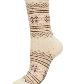 Infinity Classics Fair Isle Frost Wintry Cashmere Blend Crew Socks