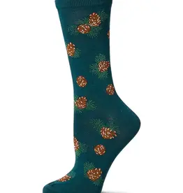 Infinity Classics Pinecones Bamboo Crew Socks