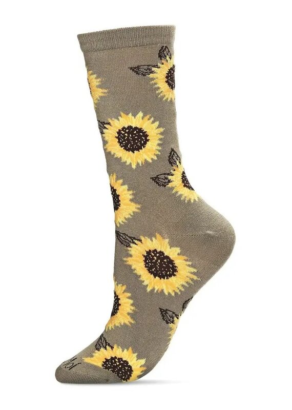 Infinity Classics Sunflower Bamboo Blend Crew Socks