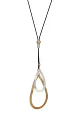 Kole Double Teardrop Cord Necklace