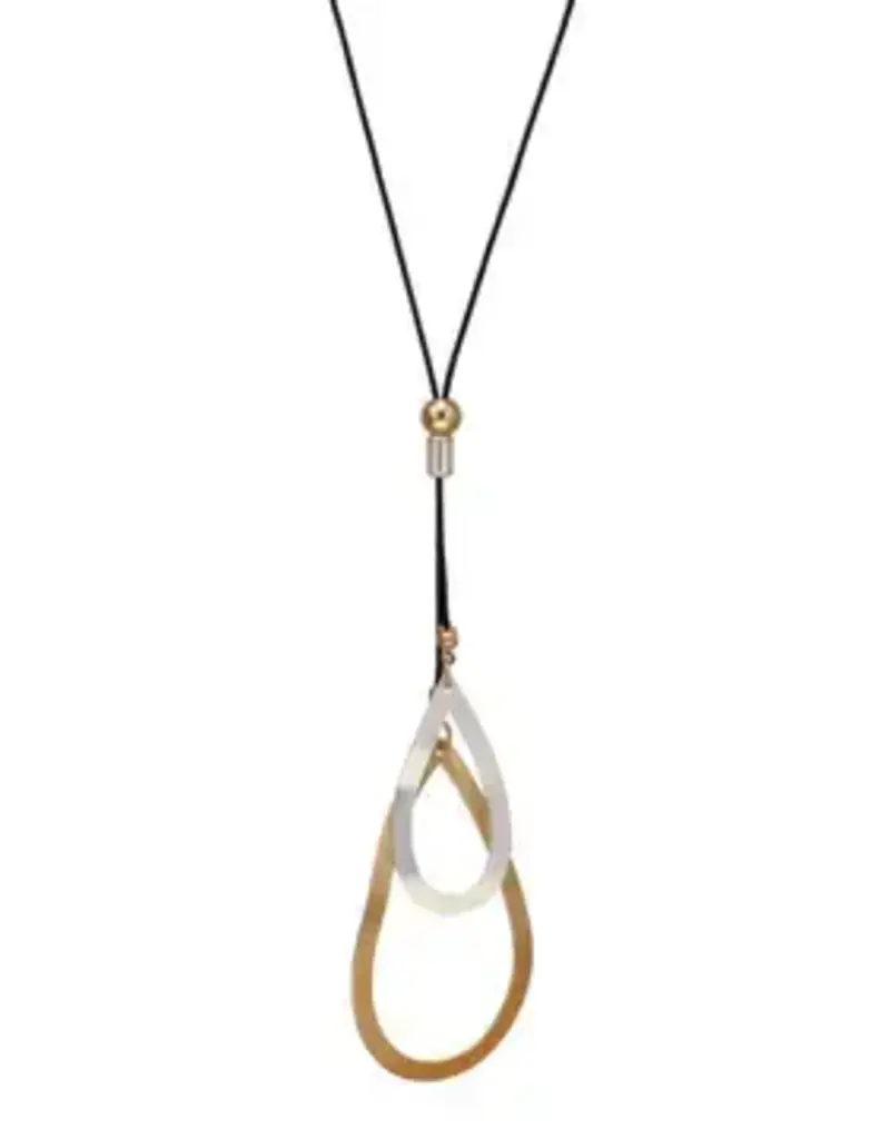 Kole Double Teardrop Cord Necklace