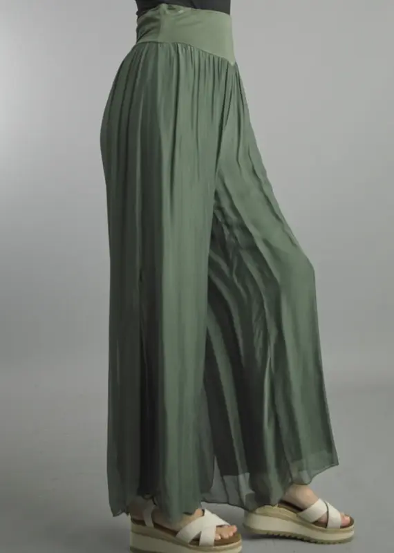 Tempo Paris Side Slit Silk Pants