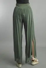 Tempo Paris Side Slit Silk Pants