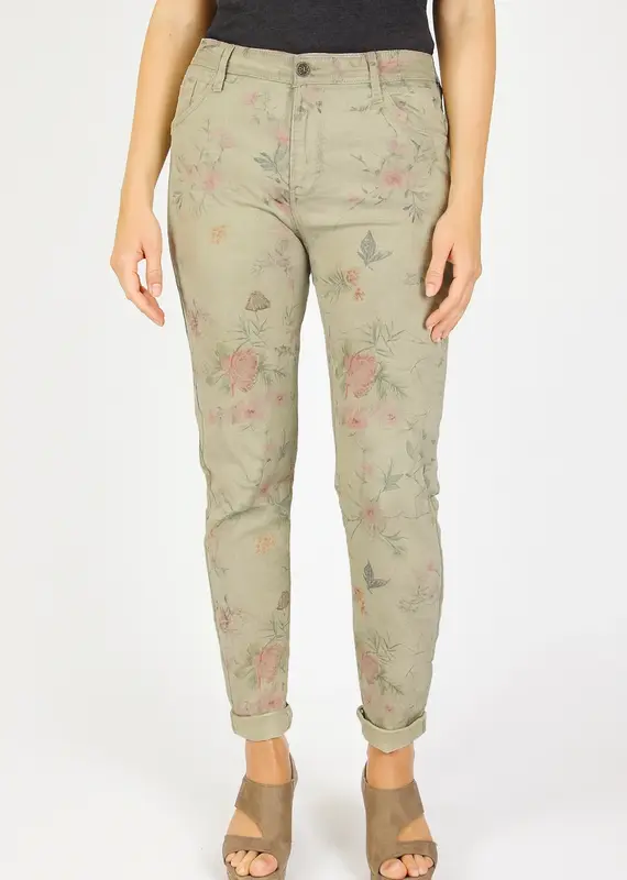 Tempo Paris Floral Reversible Jeans