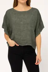 Tempo Paris Linen Poncho Top
