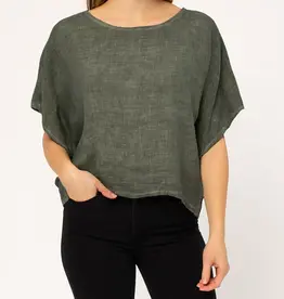 Tempo Paris Linen Poncho Top