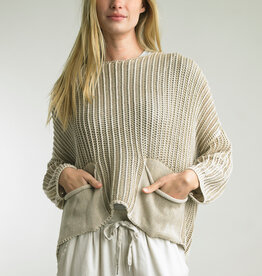 Tempo Paris Crochet Knit Sweater