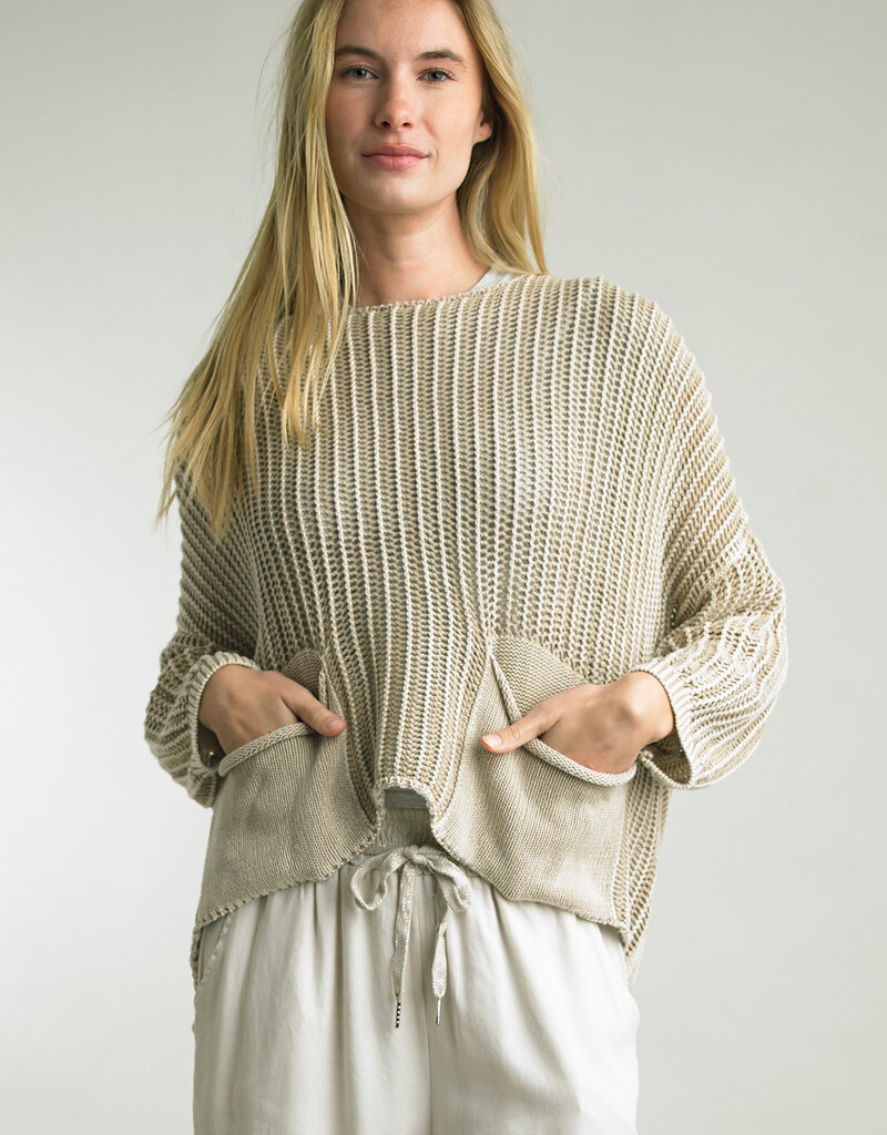 Tempo Paris Crochet Knit Sweater