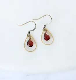 Edgy Petal Dainty Teardrop Earrings