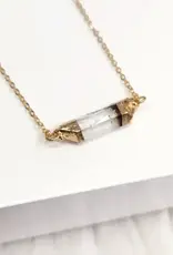 Edgy Petal Luxe Quartz Crystal Necklace