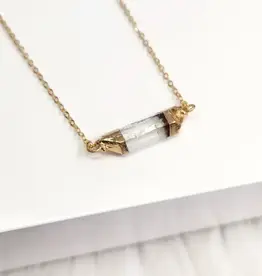 Edgy Petal Luxe Quartz Crystal Necklace