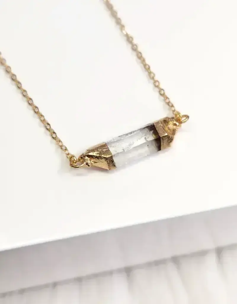 Edgy Petal Luxe Quartz Crystal Necklace