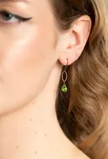 Edgy Petal Peridot Marquise Earrings