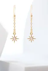 Edgy Petal Star Chain Earrings