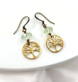 Edgy Petal Tree of Life Earrings