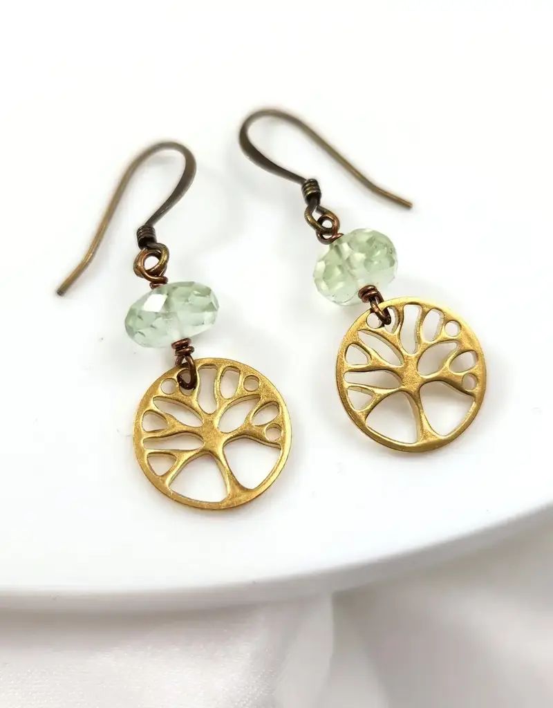 Edgy Petal Tree of Life Earrings