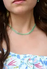 Edgy Petal Gold Plated Enamel Arrow Necklace