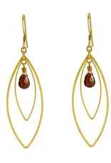 Edgy Petal Double Marquis Earrings