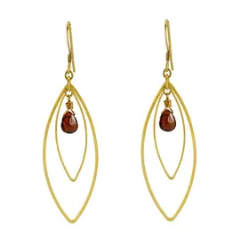 Edgy Petal Double Marquis Earrings