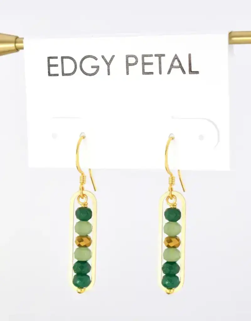 Edgy Petal Peapod Earrings