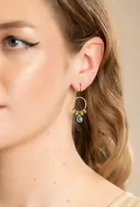 Edgy Petal Beaded Wrapped Hoop Earrings