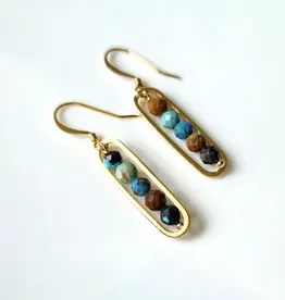 Edgy Petal Peapod Earrings