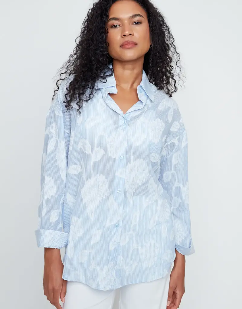 Renuar Long Sleeve Button Front Top