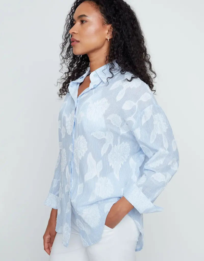 Renuar Long Sleeve Button Front Top